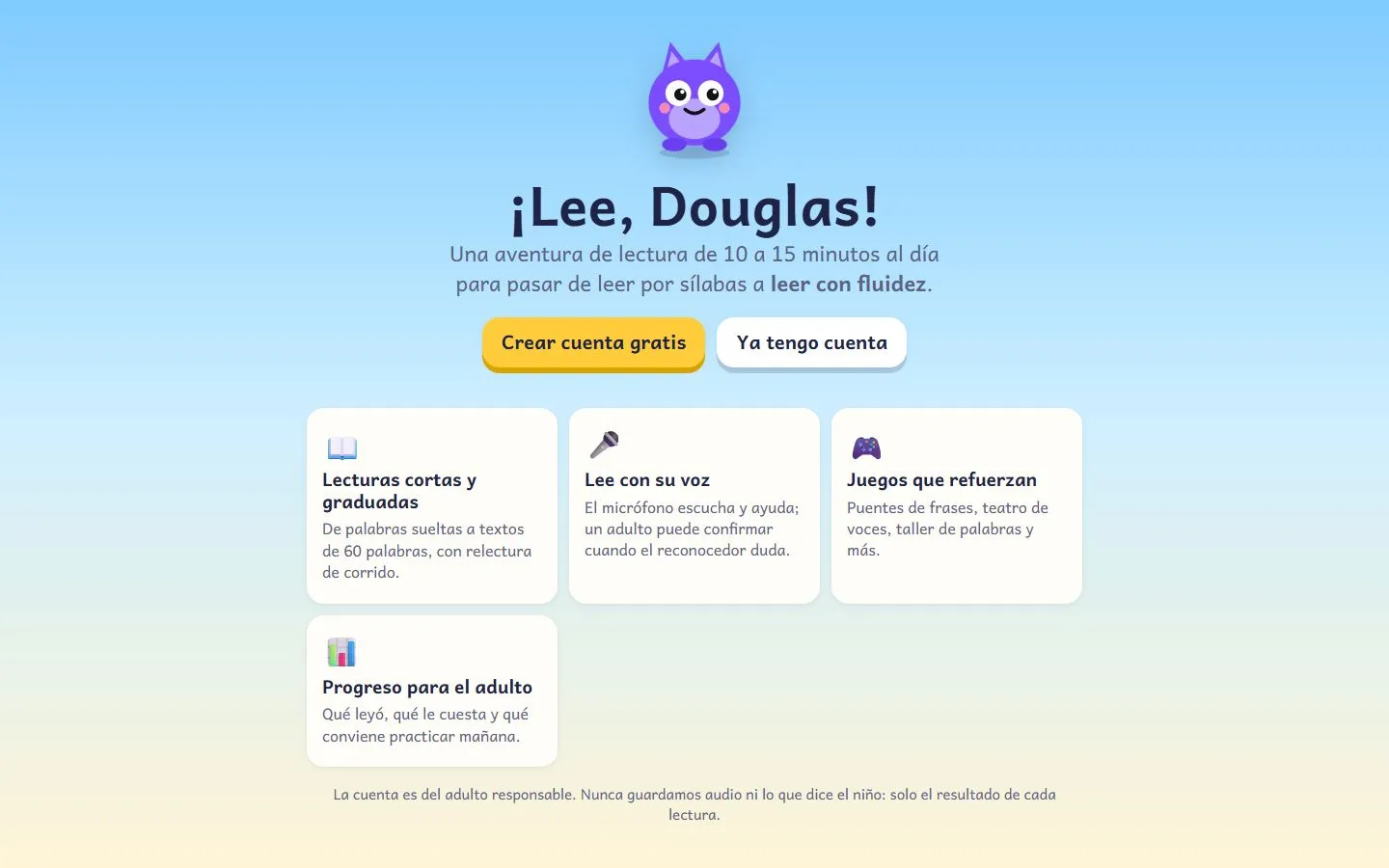 ¡Lee, Douglas! · Producto propio