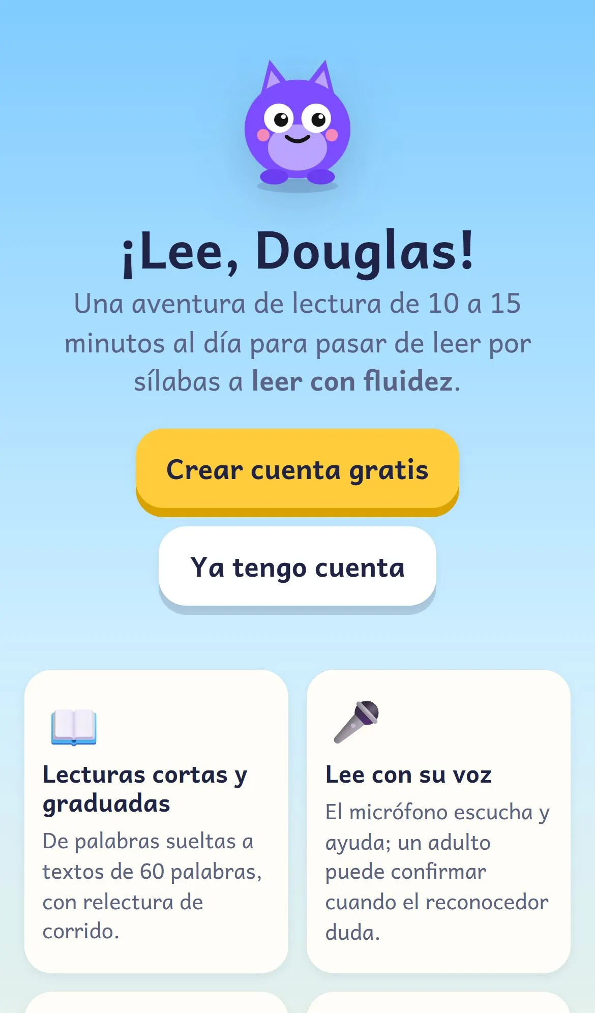 ¡Lee, Douglas! en celular