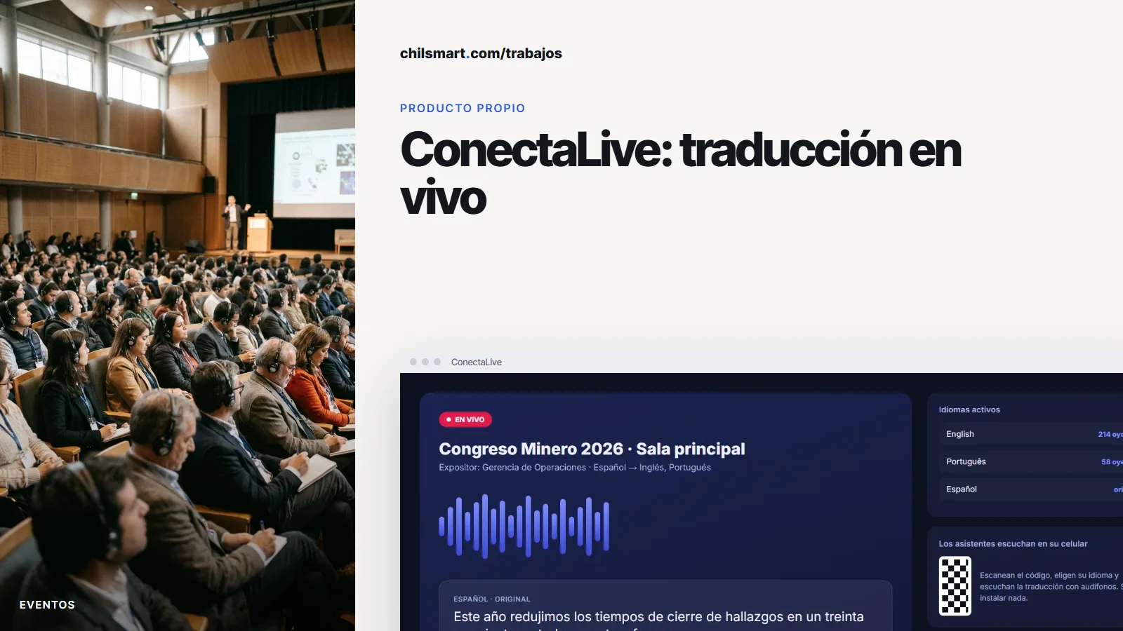 ConectaLive · Producto propio