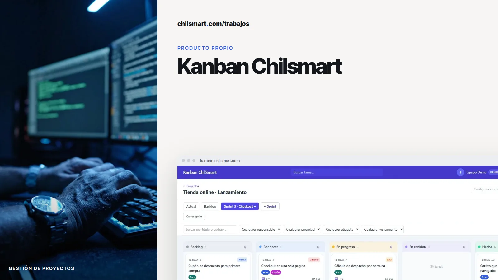 Kanban Chilsmart · Producto propio
