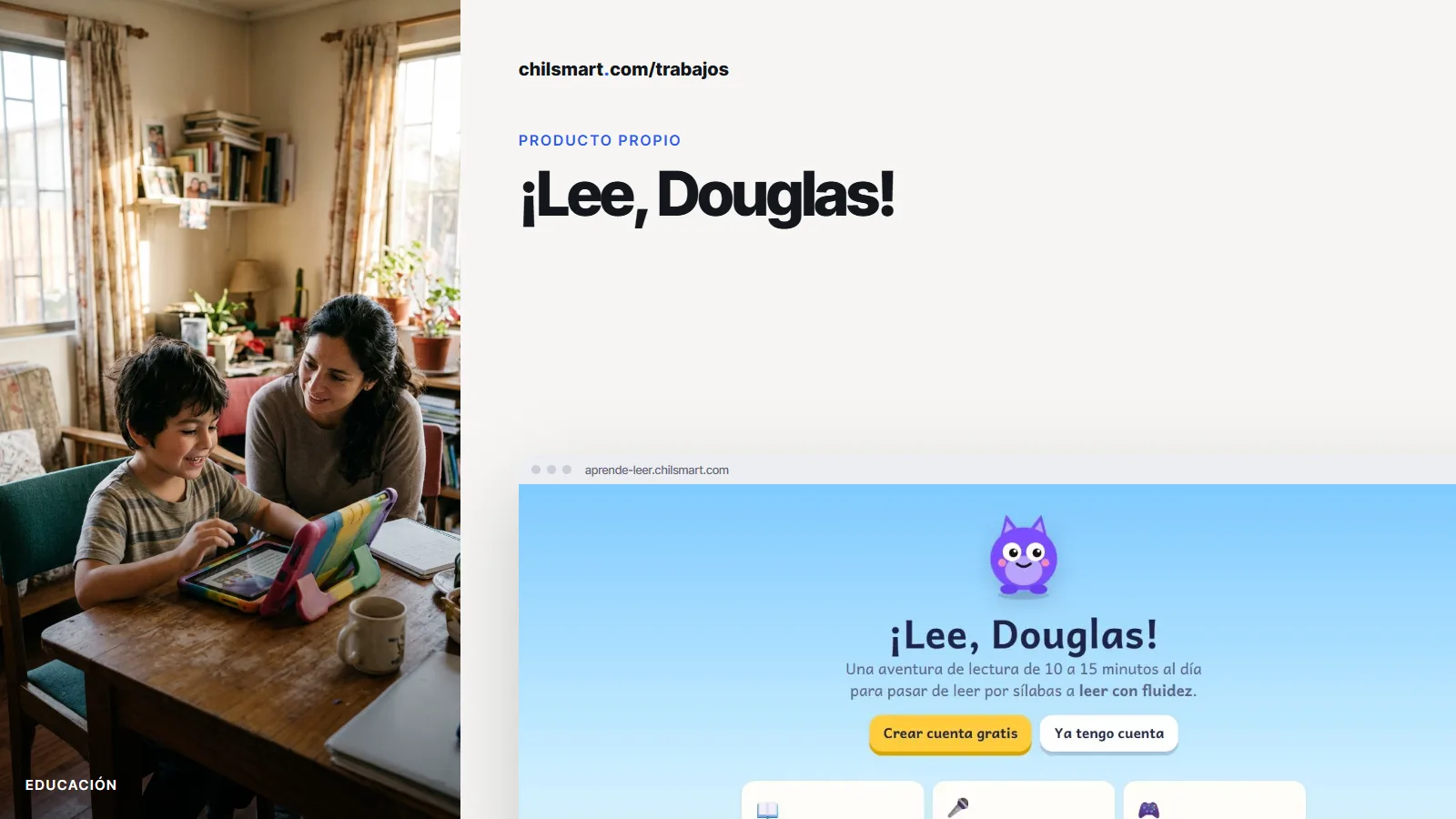 ¡Lee, Douglas! · Producto propio