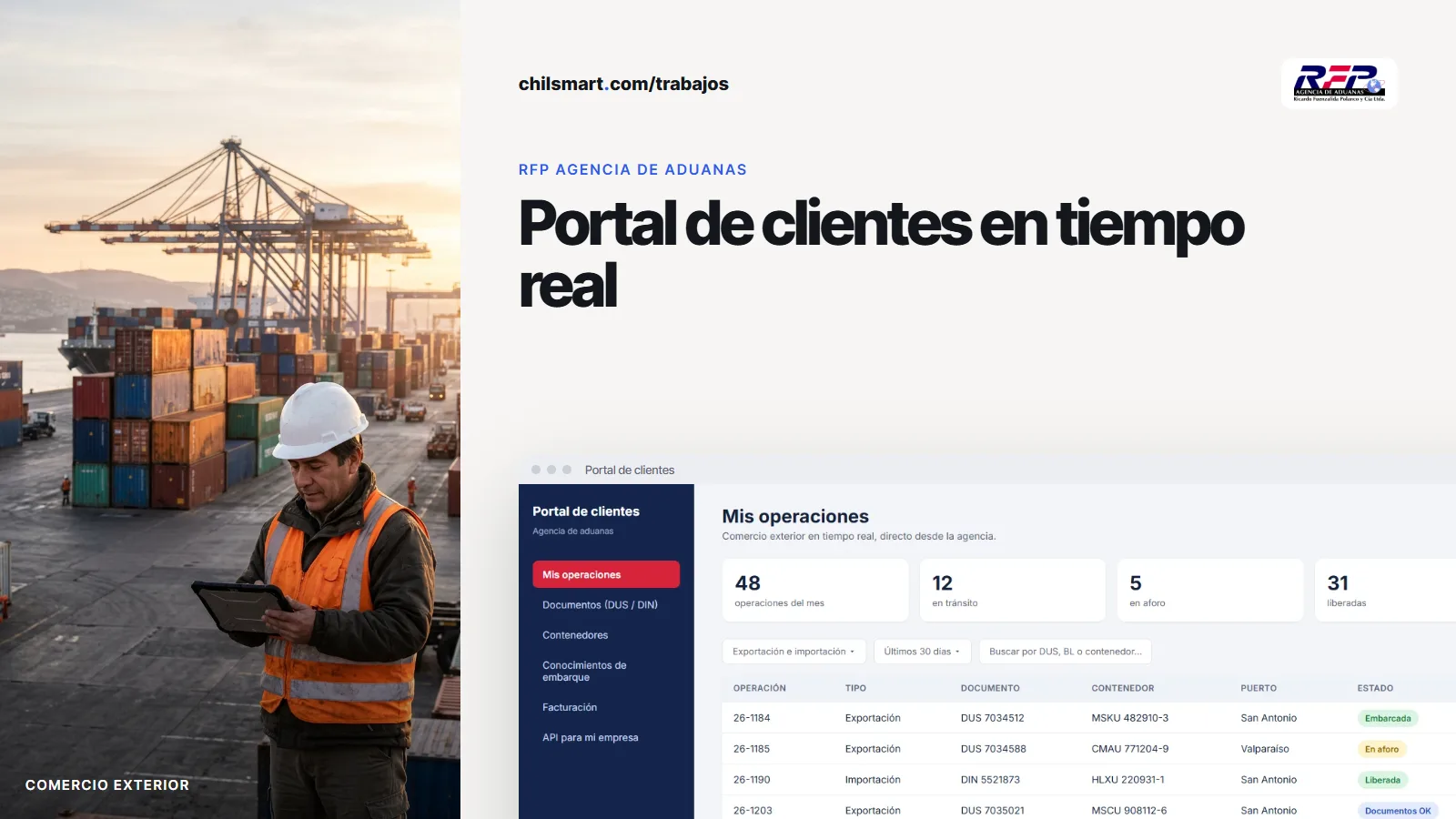 Portal de clientes · RFP Agencia de Aduanas