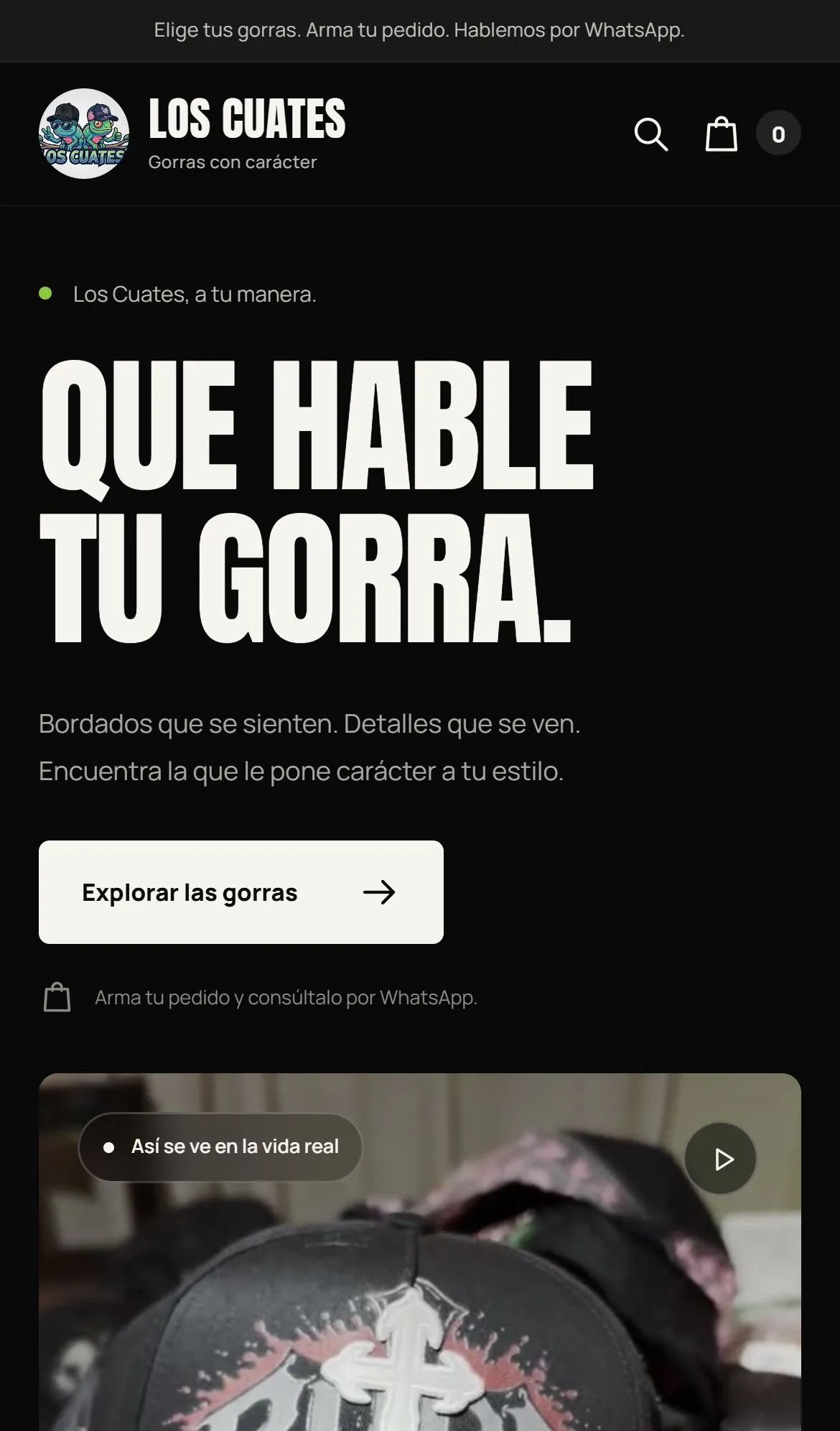 Tienda e inventario en celular